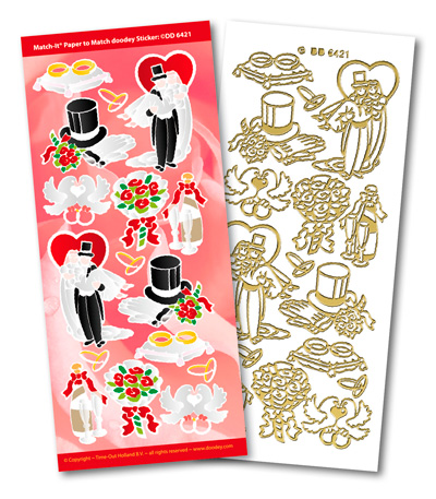 Wedding Match It Outline Stickers 6421