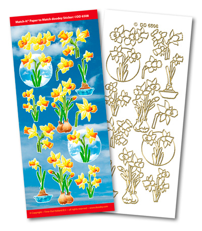 Flowers Match It Outline Stickers 6508