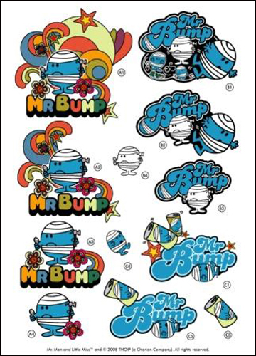 Mr Men DIE CUT Decoupage ~ Mr Bump