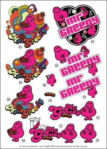 Mr Men DIE CUT Decoupage ~ Mr Greedy