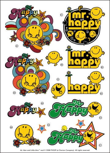 Mr Men DIE CUT Decoupage ~ Mr Happy