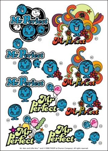 Mr Men DIE CUT Decoupage ~  Mr Perfect