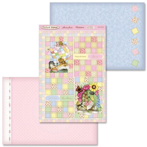 Pretty Patches ~ Patchwork Forest Individual Toppers with Cardst