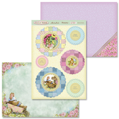 Patchwork Friends ~ Patchwork Forest Individual Toppers with Car