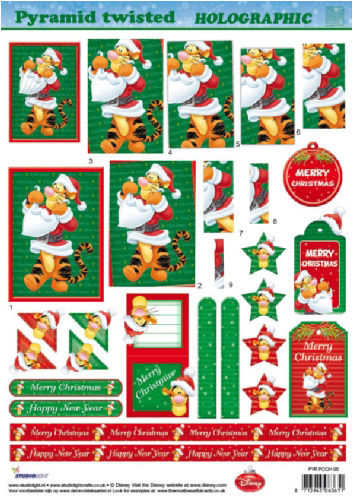 Twist Pyr Hologr 3D SBS Decoupage Xmas Winnie Pooh 96