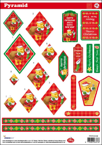 Pyramid DIE CUT 3D SBS Decoupage Christmas DIS88