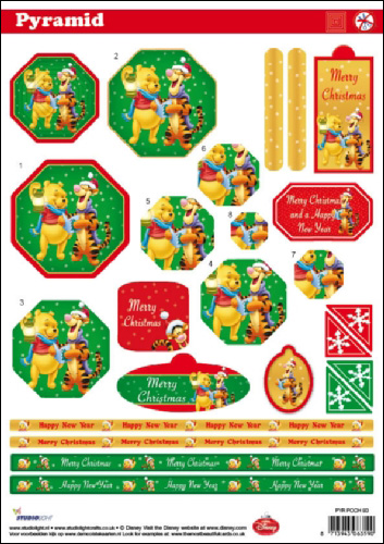 Pyramid DIE CUT 3D SBS Decoupage Christmas DIS90