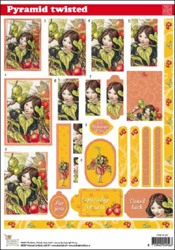 Twi Pyr DIE CUT Decoupage Flower Fairies sl37