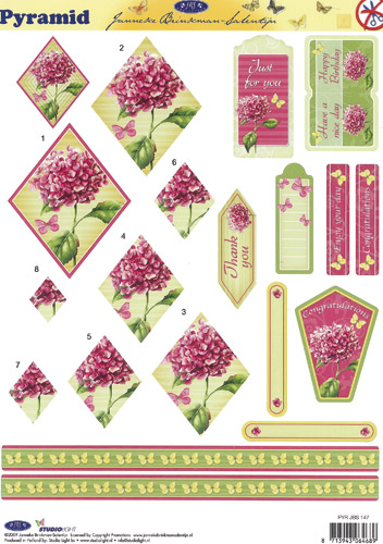 147 Pyramid DIE CUT Decoupage Janneke Brinkman