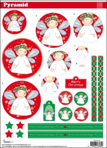 Twi Pyr Decoupage Christmas Angels sl09