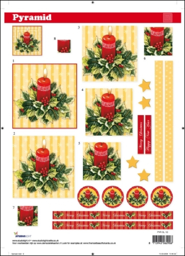 Pyr Decoupage Christmas Candles sl10