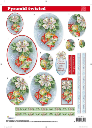 Pyr Decoupage Christmas Baubles sl11