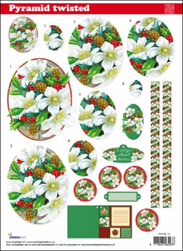 Pyr Decoupage Christmas Flowers sl13