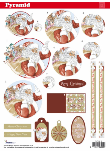 Twi Pyr Decoupage Santa sl15