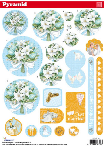 Pyramid DIE CUT Decoupage Marriage sl26