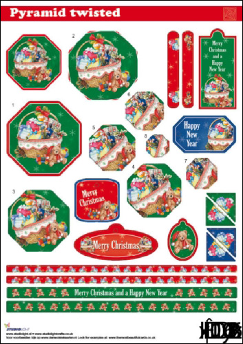 Twist Pyr DIE CUT 3D SBS Decoupage Christmas SL77