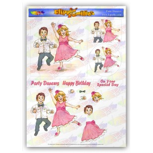 LP Flippin Families Decoupage Party Dancers