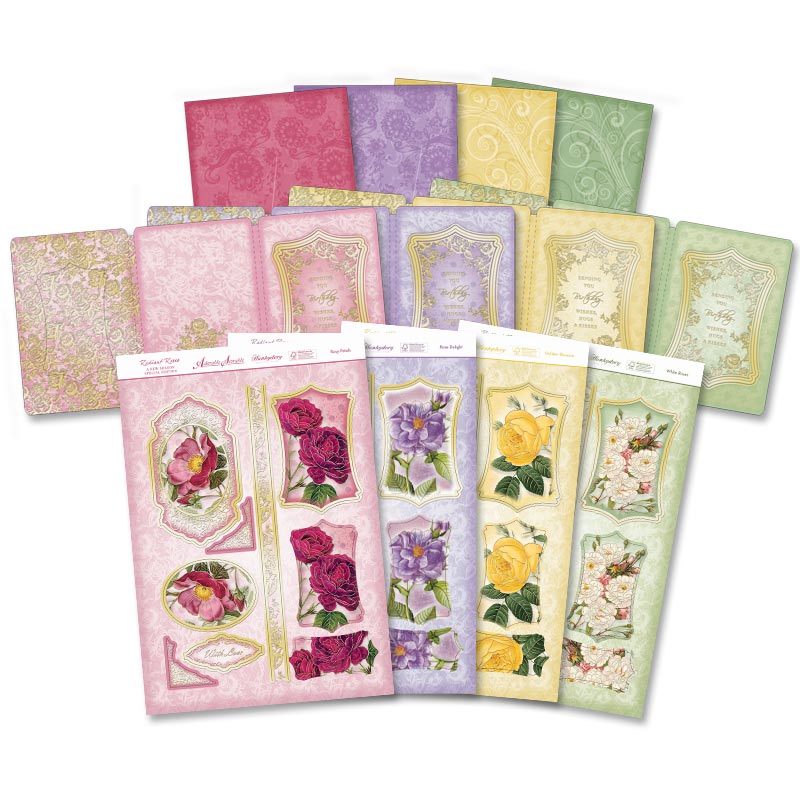 HD Radiant Roses Fancy Shaped Card Kit