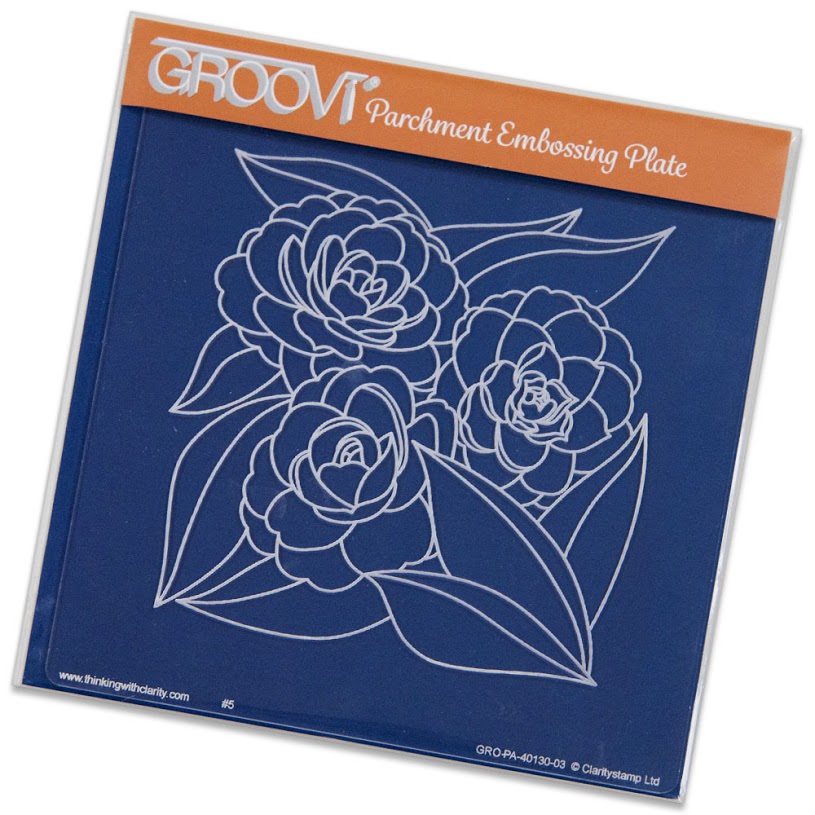 Groovi Roses A5 Sq Plate Set