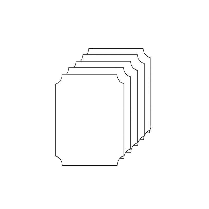 HD Shaped Cards A6 Inverse Corner