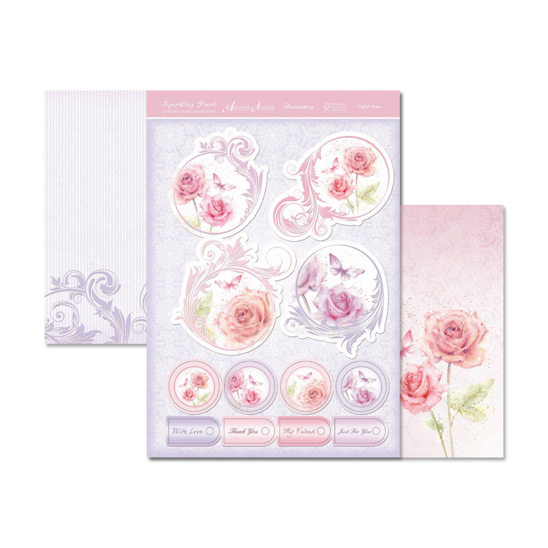 Sparkling Pearl Foiled Topper Set - English Rose