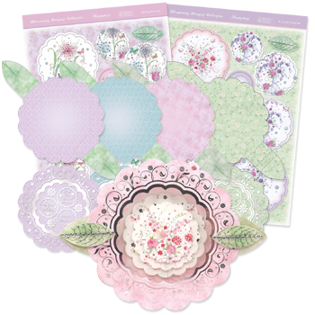 Springtime Blossoming Bouquet Diarama Luxury Card Kits
