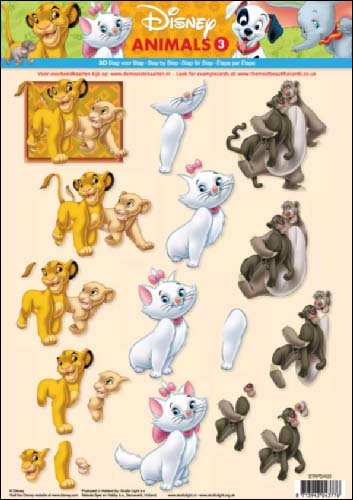 03 Disney Animals 3D Step by Step Decoupage