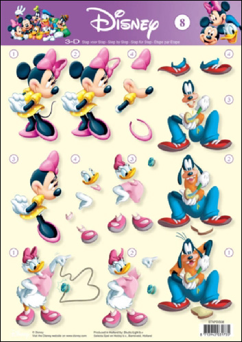 08 Minnie & Goofy 3D Step by Step Decoupage