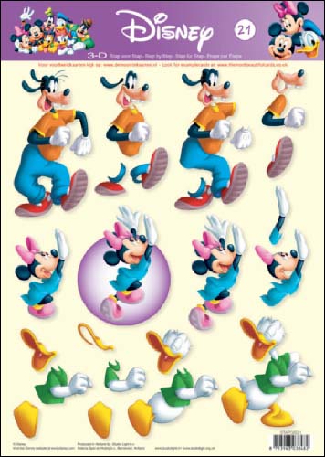 21 Pluto & Minnie 3D Step by Step Decoupage