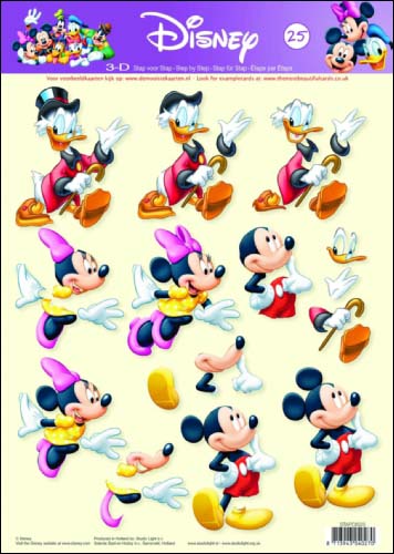 25 Mickey & Minnie 3D Step by Step Decoupage