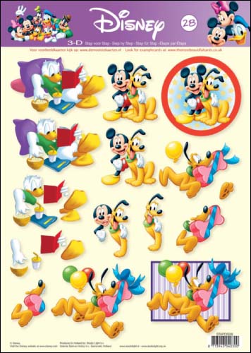 28 Mickey & Friends 3D Step by Step Decoupage