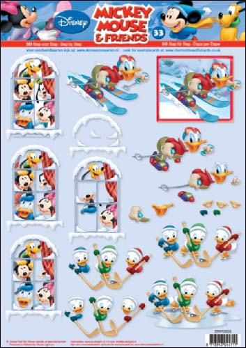 33 Disney Skiing 3D Step by Step Decoupage