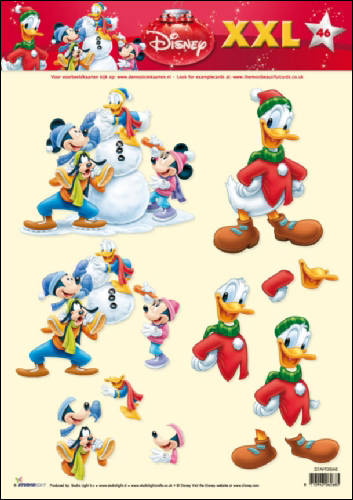 46 XXL Christmas Mickey SBS 3D Decoupage