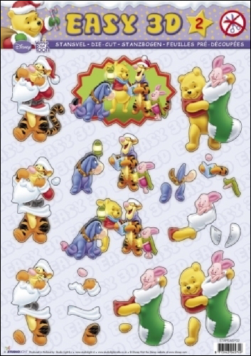 02 Winnie the Pooh 3D DIE DUT Step by Step Decoupage