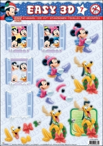 07 Mickey Mouse 3D DIE DUT Step by Step Decoupage