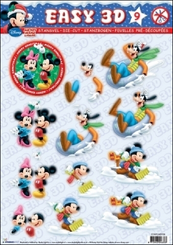 09 Mickey Mouse 3D DIE DUT Step by Step Decoupage