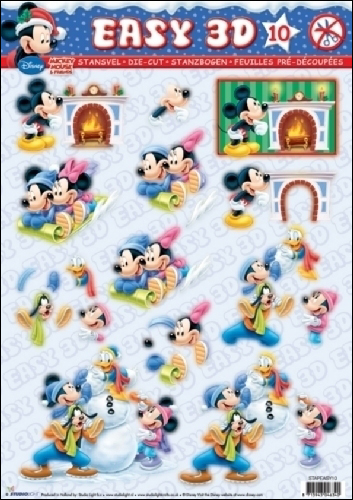 10 Mickey Mouse 3D DIE DUT Step by Step Decoupage