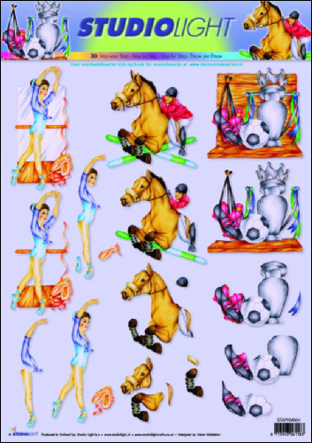 Ballet, Show Jumping 3D Decoupage 854