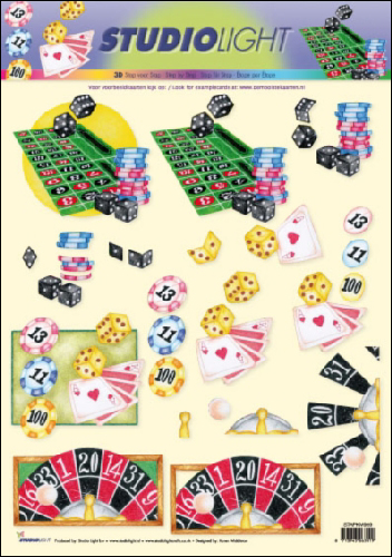 Casino Games SBS 3D Decoupage 959