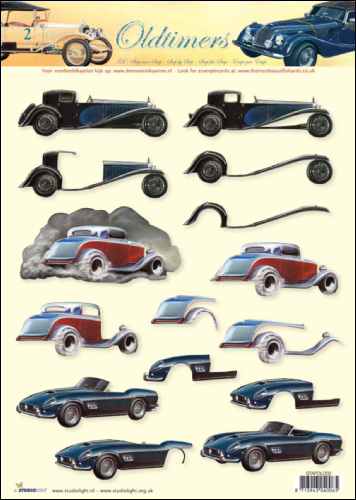 Old Timers Cars SBS 3D Decoupage 02