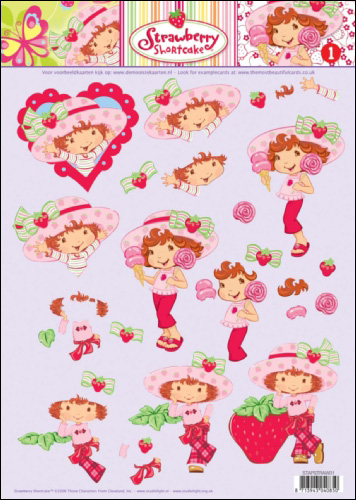 01 Strawberry Shortcake 3D Step by Step Decoupage