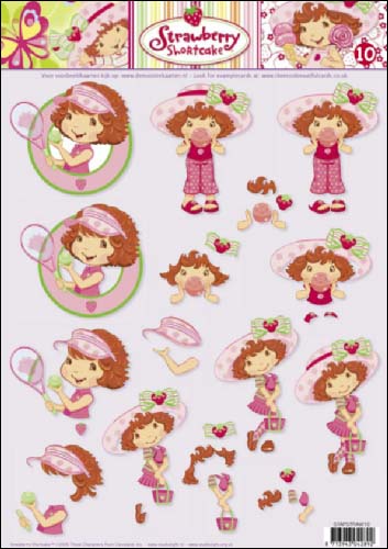 10 Strawberry Shortcake 3D Step by Step Decoupage