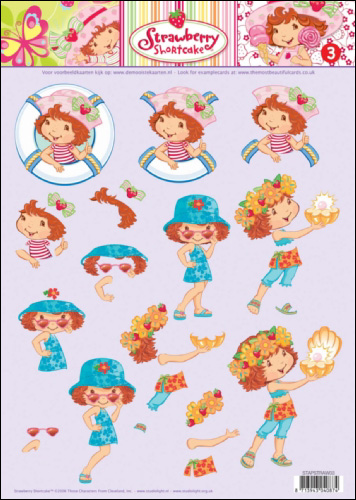 03 Strawberry Shortcake 3D Step by Step Decoupage