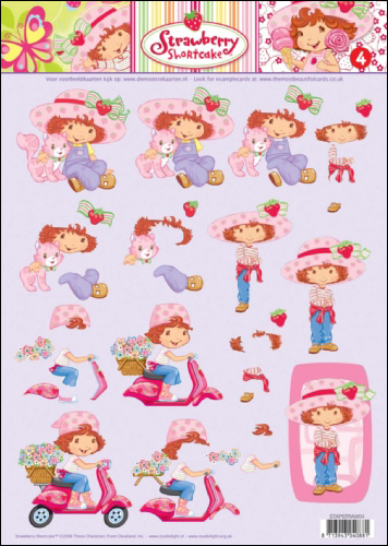 04 Strawberry Shortcake 3D Step by Step Decoupage