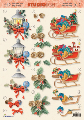 Lanterns & Sleighs 3D Step by Step Decoupage 313