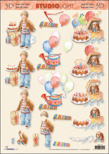 Child\'s Birthday Party 3D Step by Step Decoupage 418