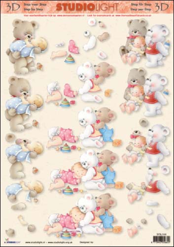 Baby n Bears 3D Step by Step Decoupage 550