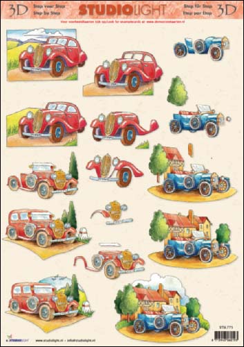 Classic Cars 3D Step by Step Decoupage 775