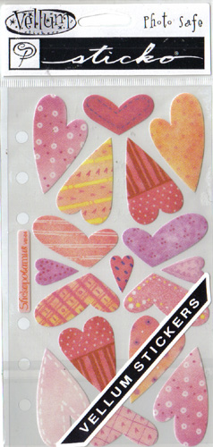 SweetHearts Vellum Stickos