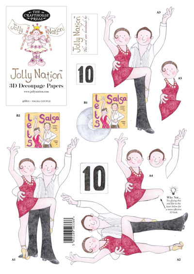 Jolly Nation Salsa DIE CUT Decoupage